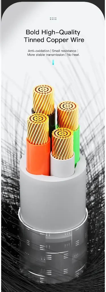 ESSAGER Cable USB Tipo-C 1M 2.4A Carga Rapida/Datos LED