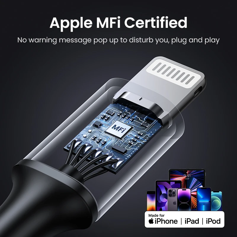 UGREEN Cable Tipo-C a Lightning MFI 2M 20W para Iphone