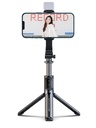 Palo Selfie para Celular Retractil con Luz Tenue y Control BT para Fotografias