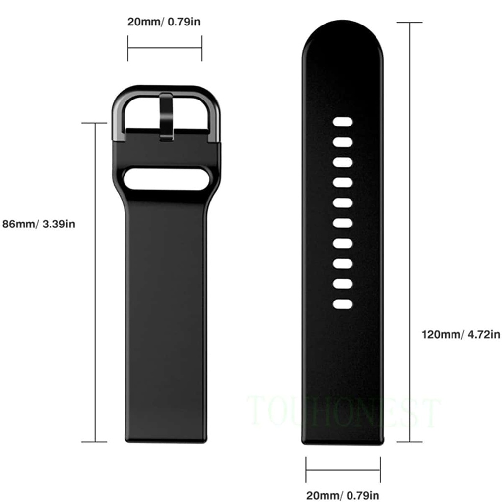 Brazalete Deportivo para Reloj Inteligente 20mm Negro