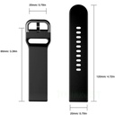 Brazalete Deportivo para Reloj Inteligente 20mm Negro