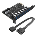 ORICO Tarjeta PCI-E SuperSpeed 7 Puertos USB 3.0 con adaptador 15pin SATA