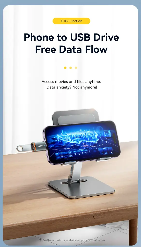 ESSAGER Adaptador OTG USB-Tipo-C
