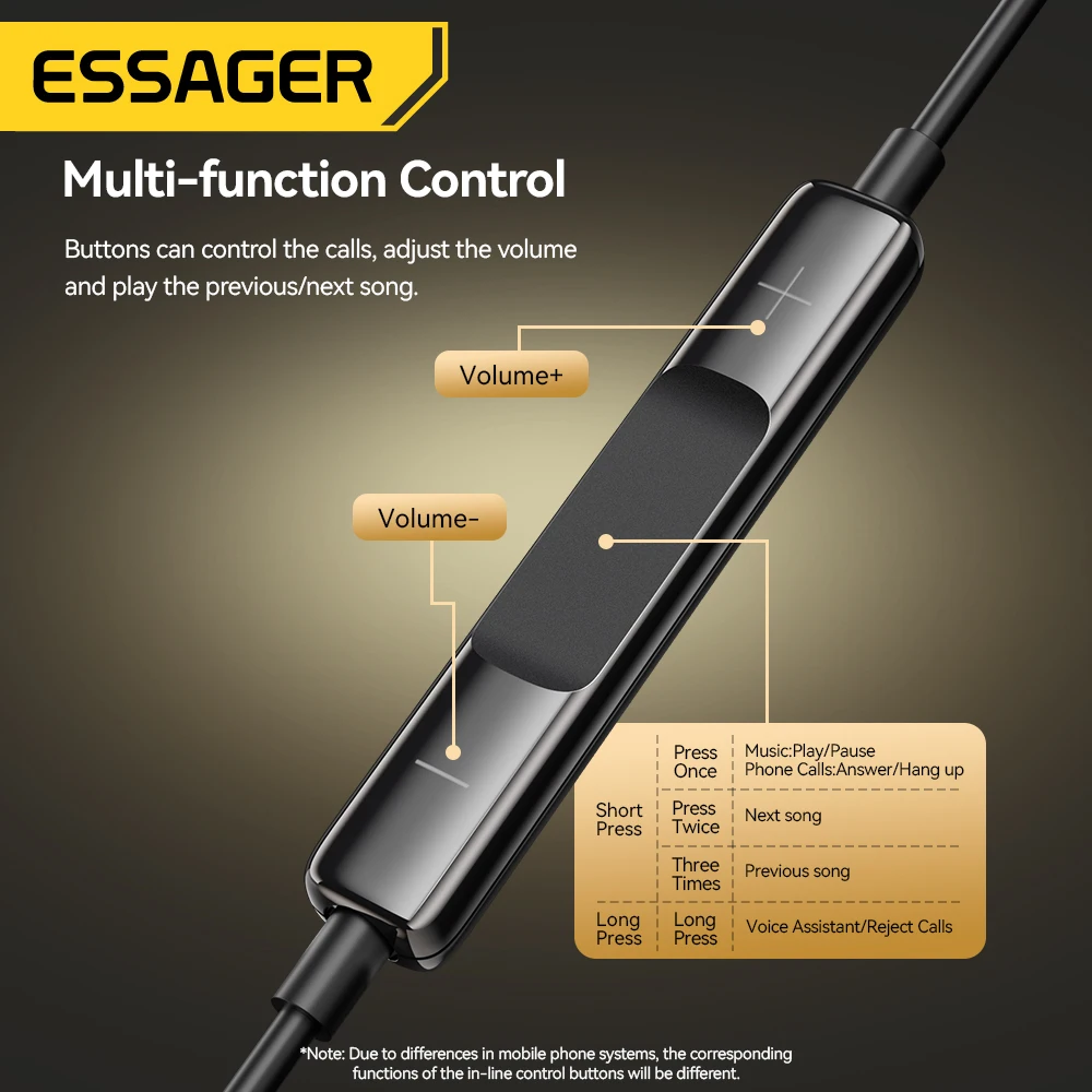 ESSAGER Manos Libres In Ear Jack 3.5mm