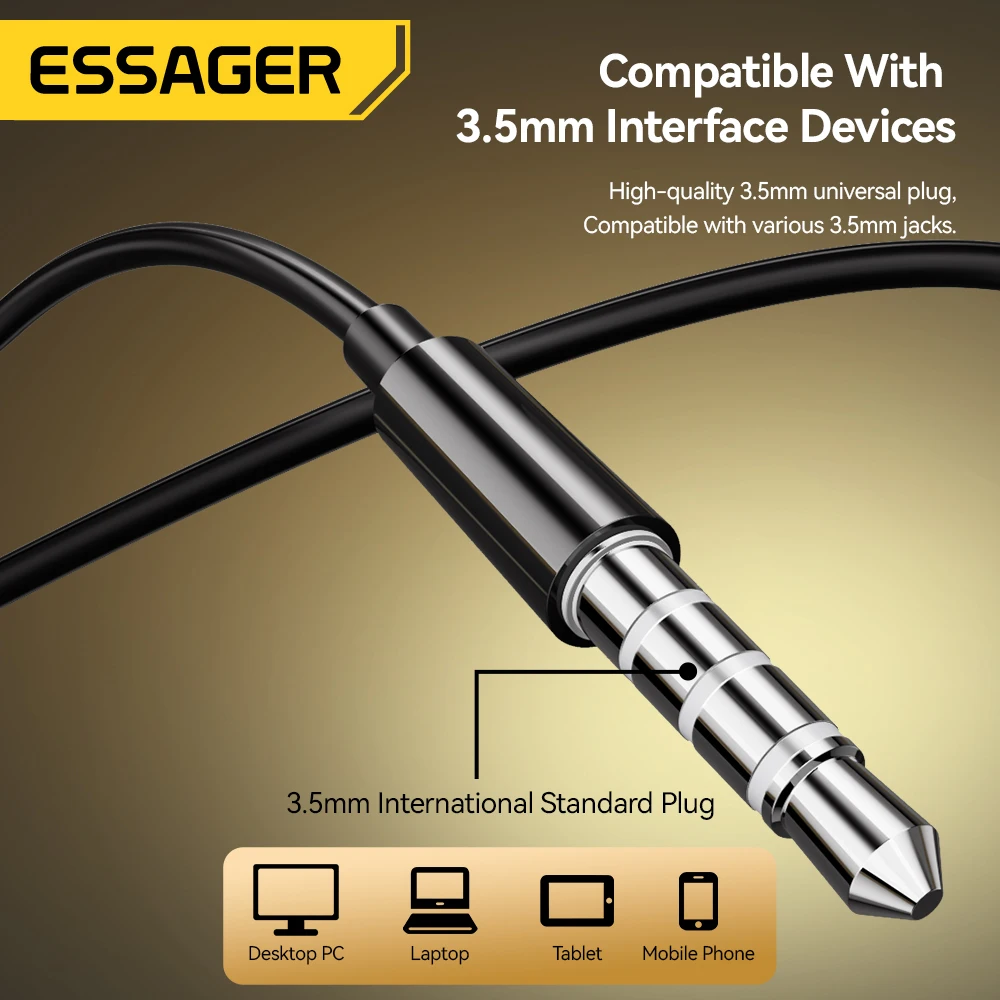 ESSAGER Manos Libres In Ear Jack 3.5mm