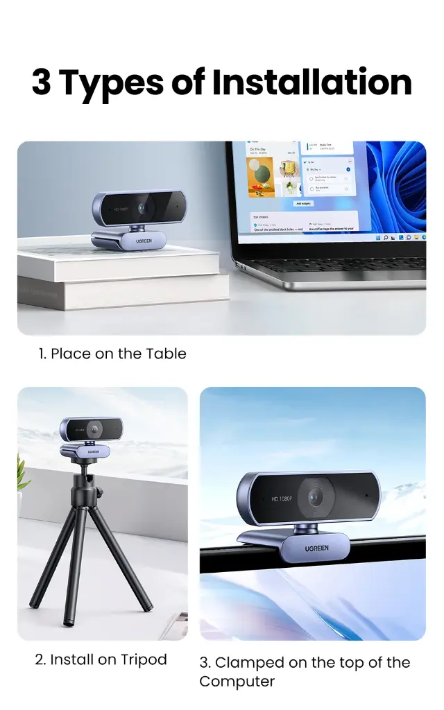 UGREEN Camara Web USB 1080P 30FPS C/Mic