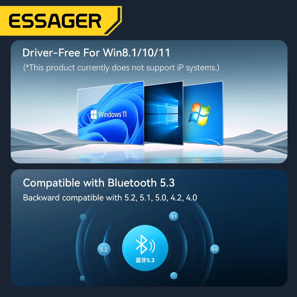 ESSAGER Receptor USB BT 5.3