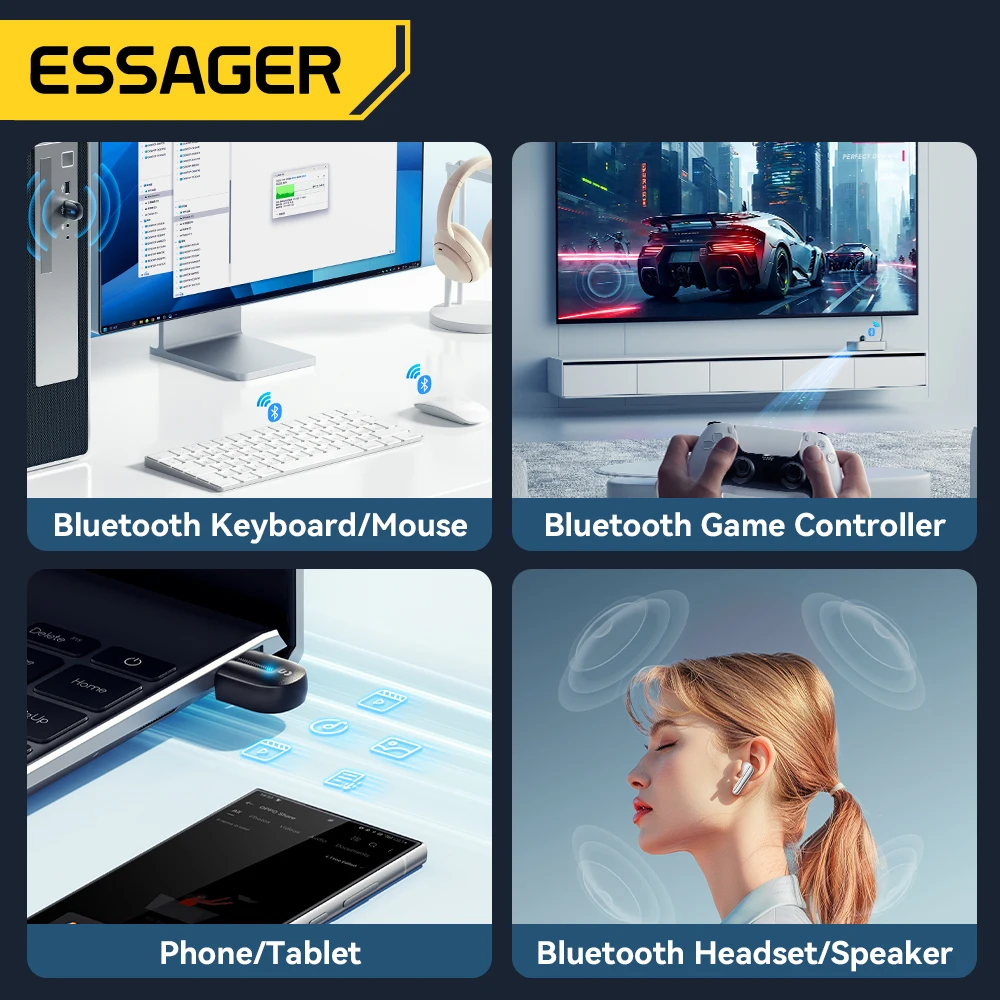 ESSAGER Receptor USB BT 5.3