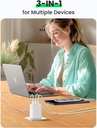 UGREEN Cargador 65W 3Puertos 2Tipo-C/1USB Carga Rapida