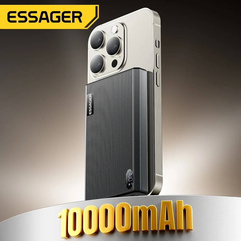 ESSAGER PowerBank 10,000mAh 15w/20w Carga Inalámbrica/Cable