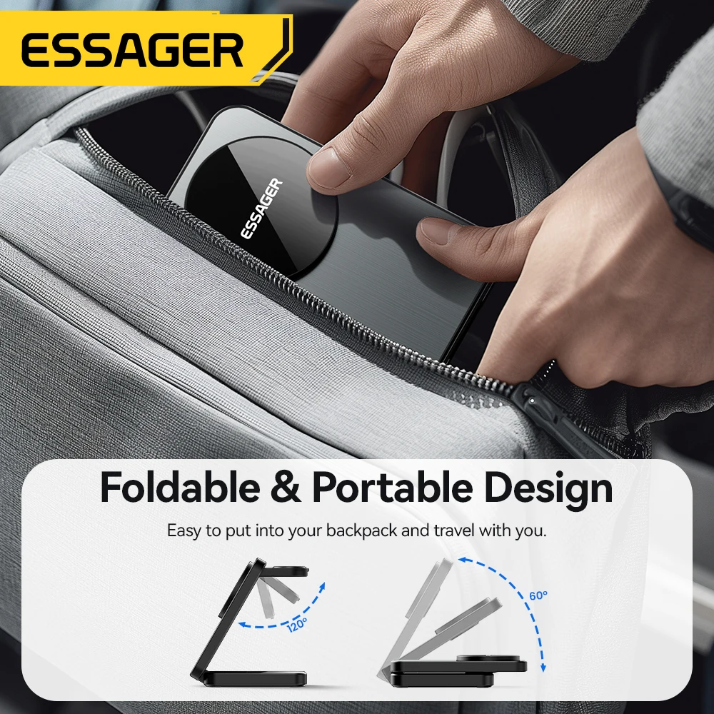ESSAGER Soporte 3en1 15w Applewatch/Iphone/Airpods