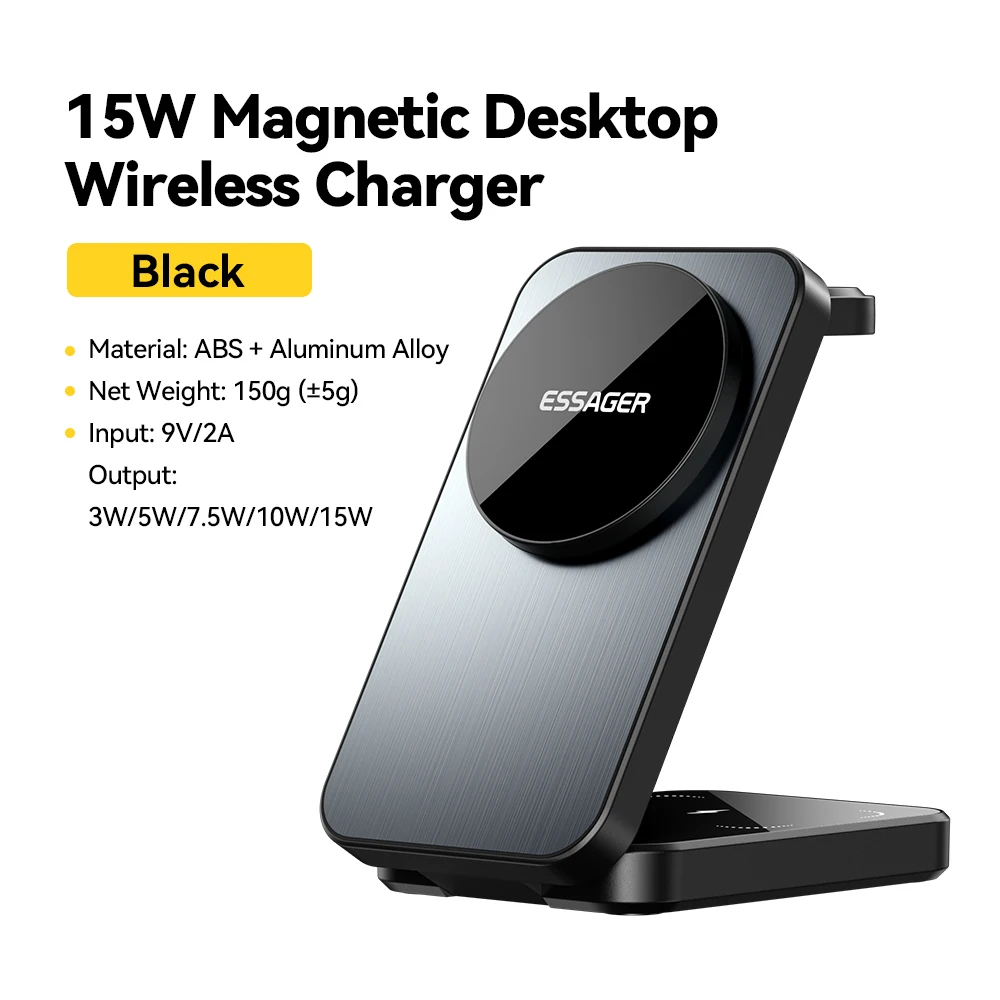 ESSAGER Soporte 3en1 15w Applewatch/Iphone/Airpods