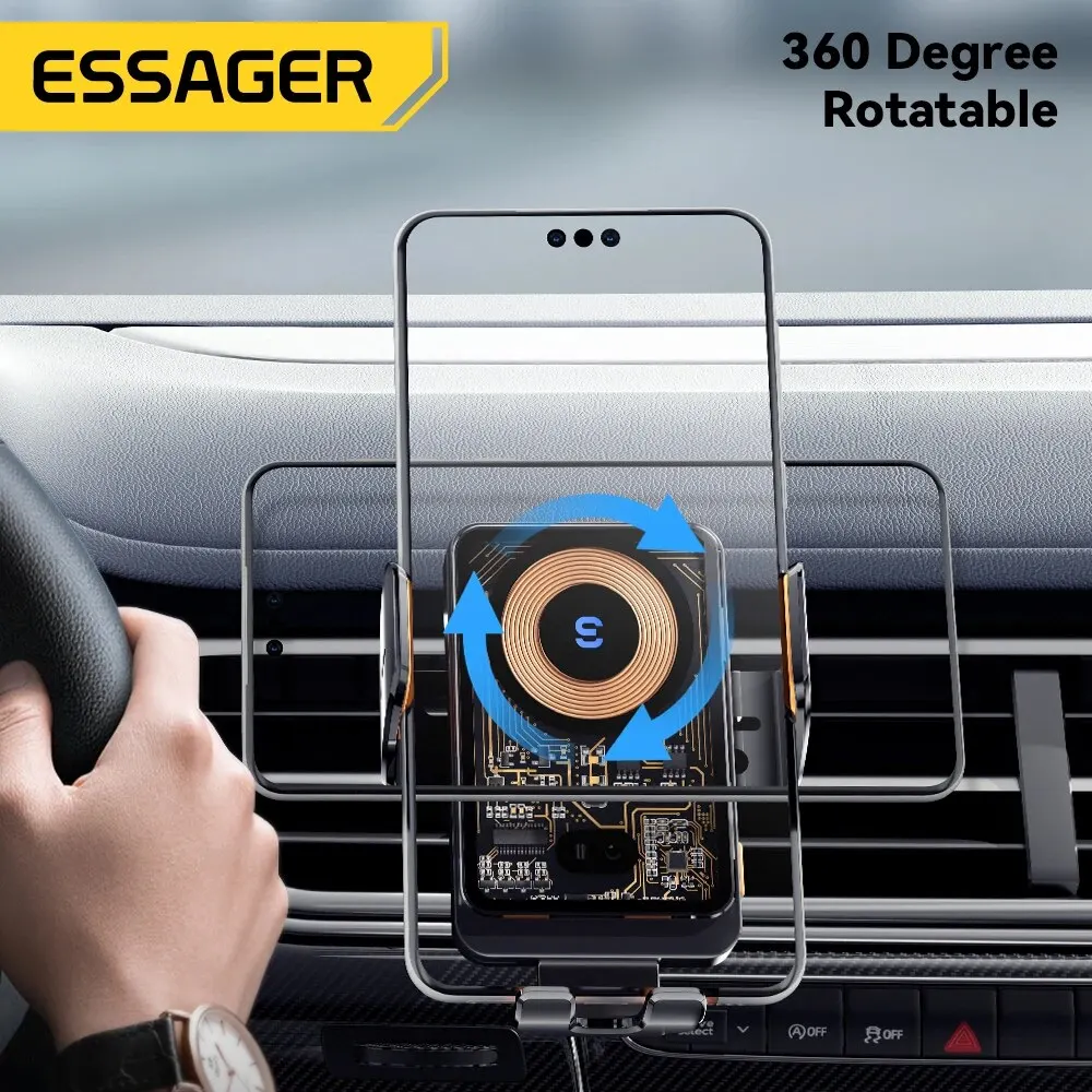 ESSAGER Soporte para Vehiculo Carga Inalam. 15w Qi