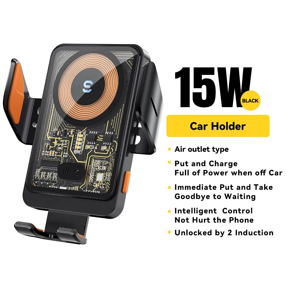ESSAGER Soporte para Vehiculo Carga Inalam. 15w Qi