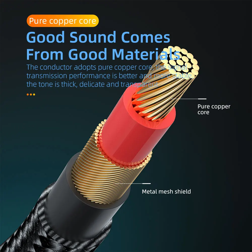 ESSAGER Cable AUX 1.5M 45° 3.5mm