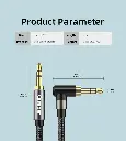 ESSAGER Cable AUX 1.5M 45° 3.5mm