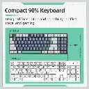 MACHENIKE Teclado Mecanico USB K500 94 Teclas Switch Rojo RGB Gaming