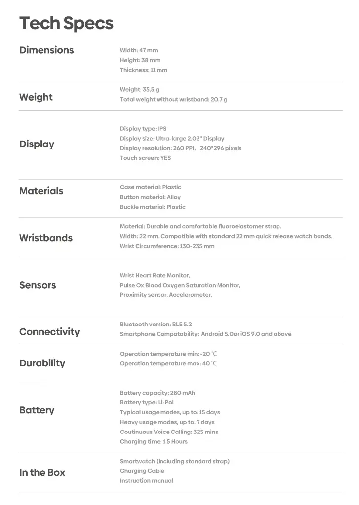 ZEBLAZE Smartwatch GTS 3