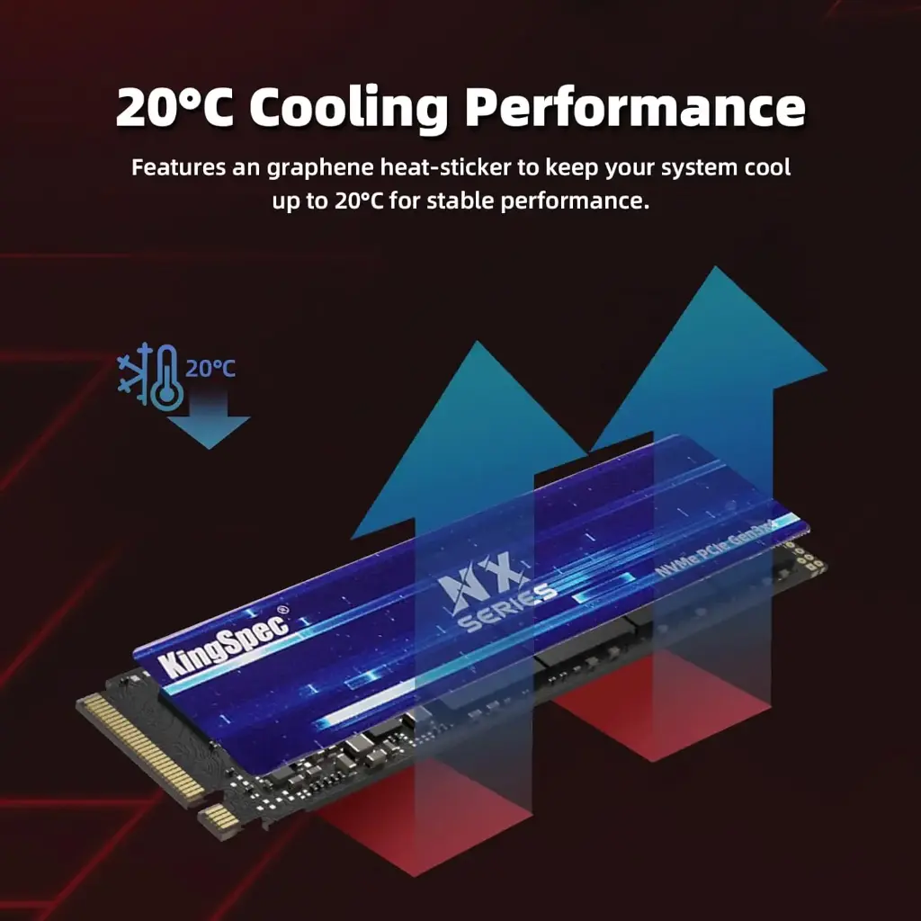 KINGSPEC M.2 NVMe 512GB Disco de Estado Solido NX