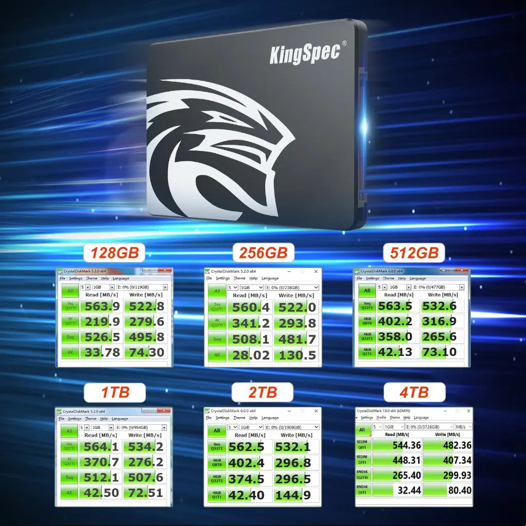 KINGSPEC SATA SSD 2.5" 512GB Disco de Estado Solido