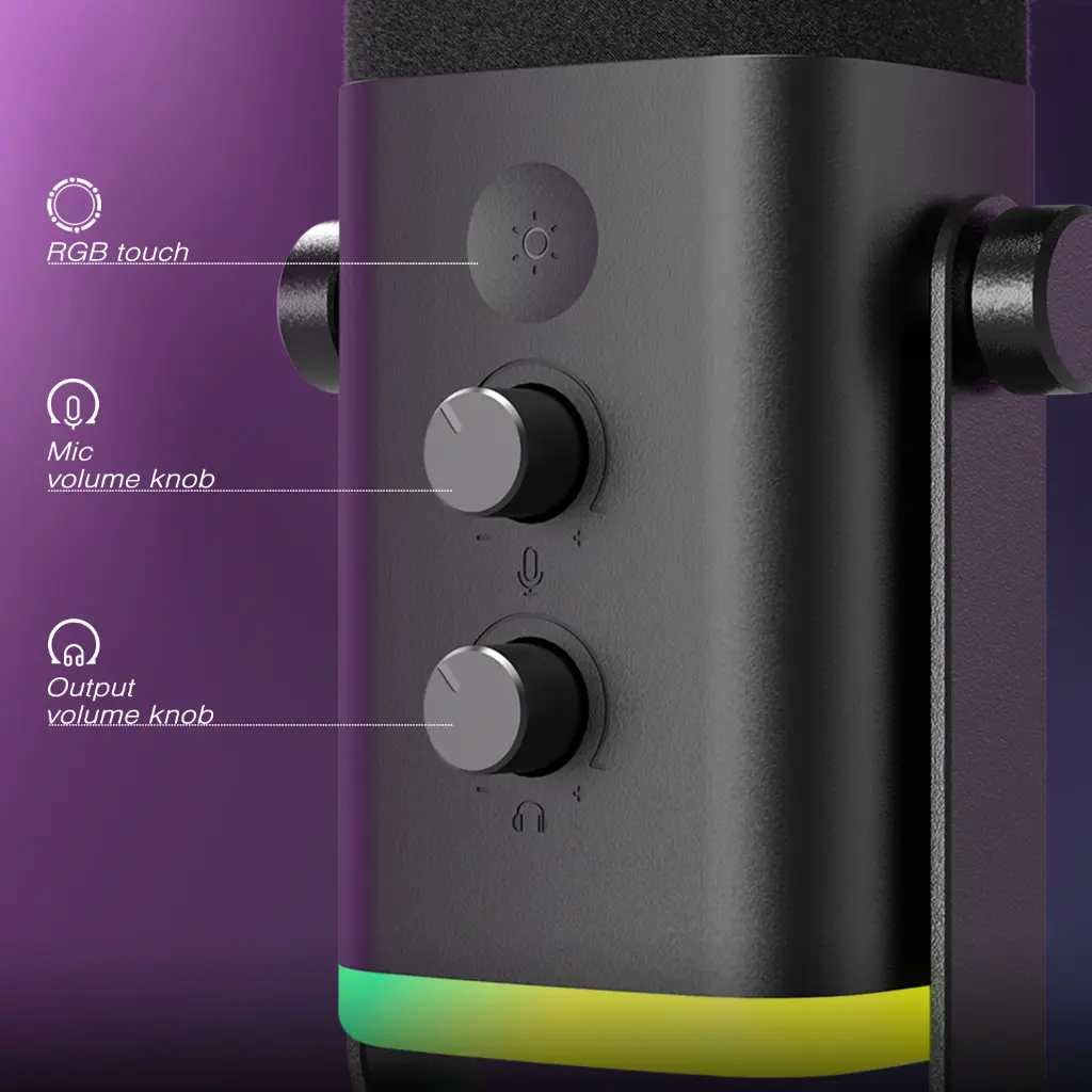 FIFINE Microfono AM8 USB/XLR LED Gaming