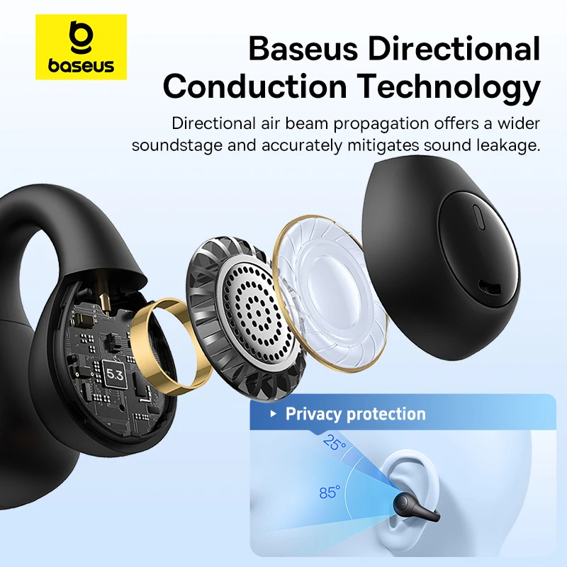 BASEUS Manos Libres AirGo AS01 EarClip BT5.3