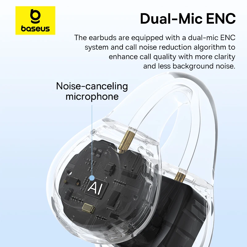 BASEUS Manos Libres AirGo AS01 EarClip BT5.3