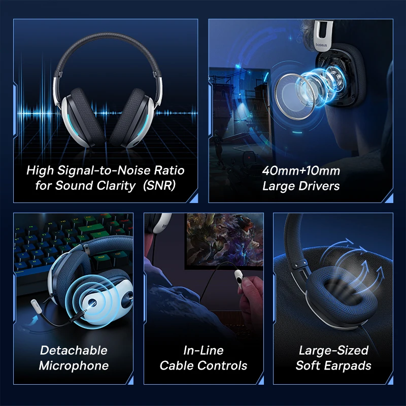 BASEUS Headset Gaming GoPlay Jack.3.5mm
