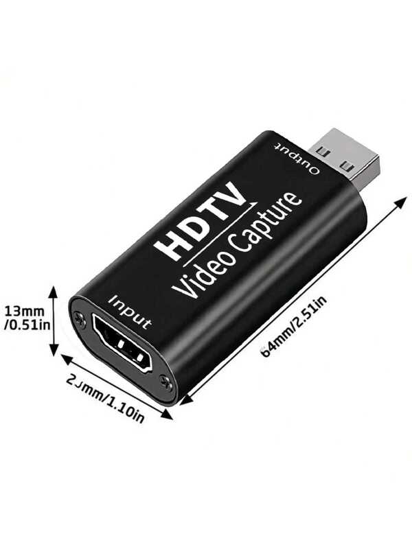 Capturadora USB 2.0 HDMI 3840x2160@30hz Entrada, Salida 1920x1080@30hz.