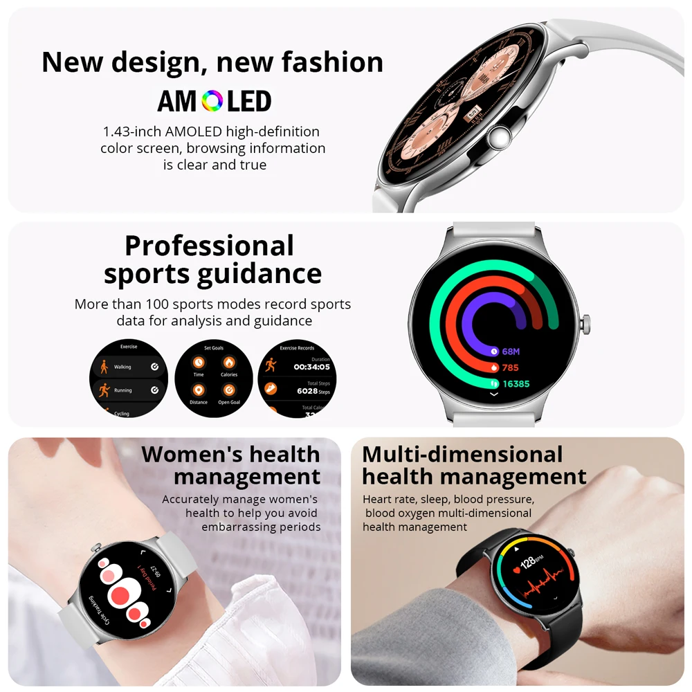 Reloj inteligente COLMI V89 pantalla AMOLED 1,43 pulg