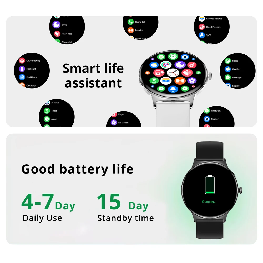 Reloj inteligente COLMI V89 pantalla AMOLED 1,43 pulg
