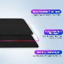 Alfombrilla MousePad Negro LED 31,5x11,8 pulgadas