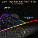 Alfombrilla MousePad Negro LED 31,5x11,8 pulgadas
