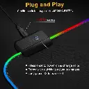 Alfombrilla MousePad Negro LED 31,5x11,8 pulgadas