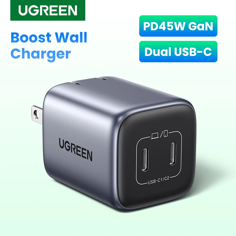 Ugreen NEXODE Cargador Tipo-C 45W GaN Carga Rapida