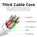 TEKAGENE Cable Tipo-C a Lightning MFI 1.8M Carga Rapida