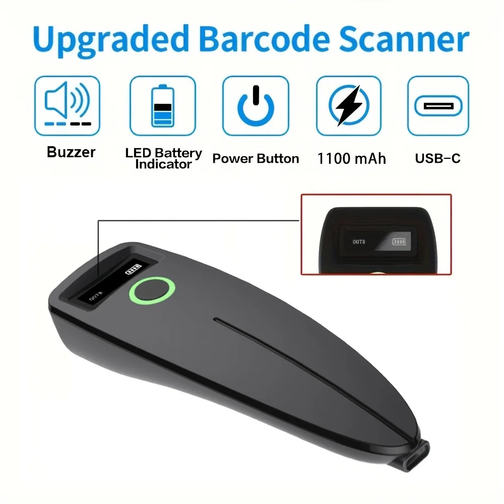 Lector de Codigo de Barra MultiCodigo 2.4Grz/BT