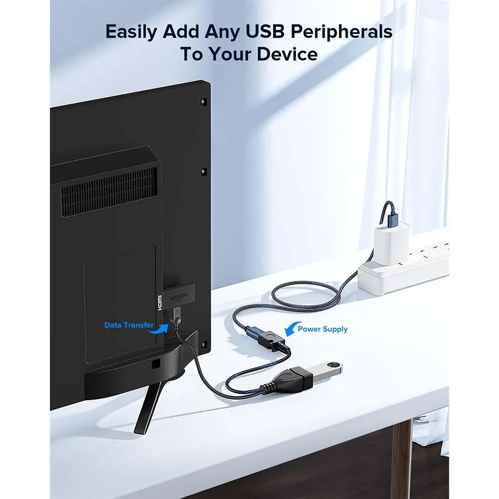 Cable OTG Tipo "Y" Micro USB FireTV Fire Stick,