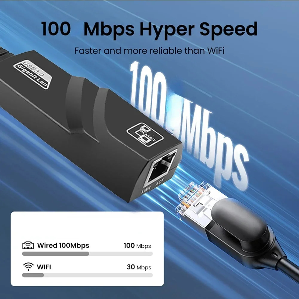 Tarjeta de Red USB 3.0 a RJ45 100Mbps CONGDI