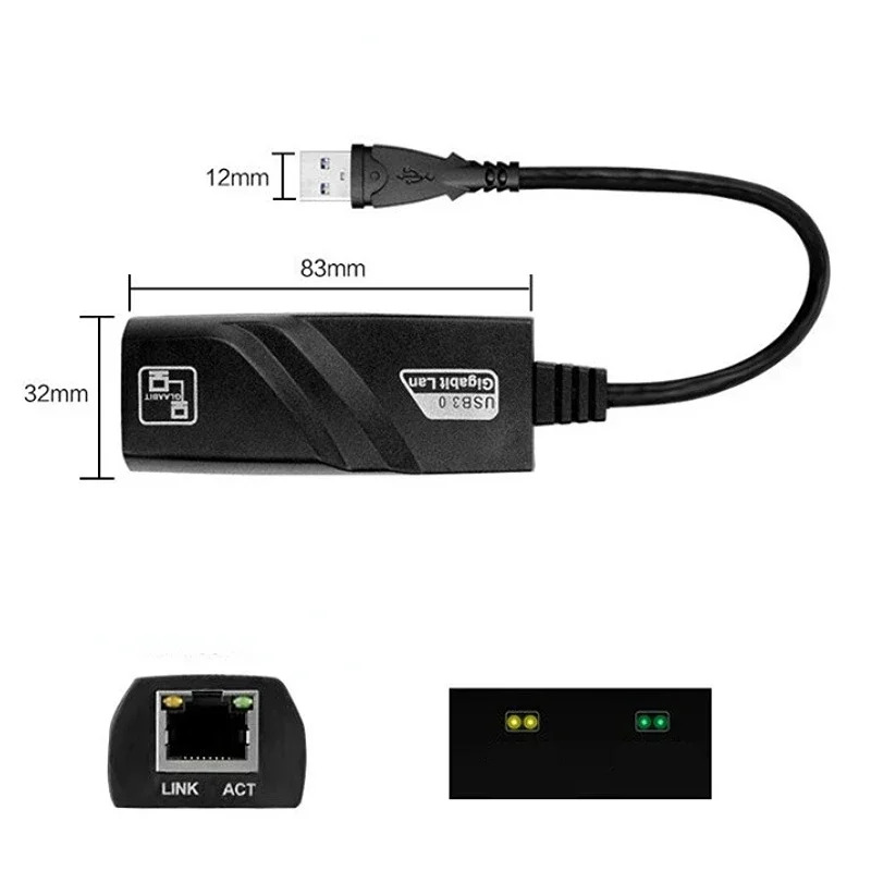 Tarjeta de Red USB 3.0 a RJ45 100Mbps CONGDI