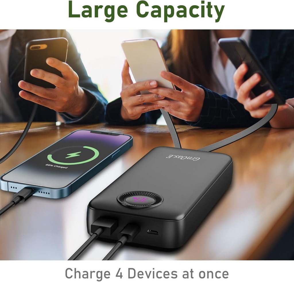 rnOas.E PowerBank 20000 mAh, carga rápida de 22.5W