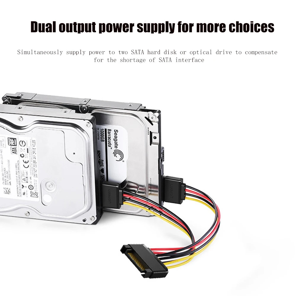 Cable Divisor Sata 15Pines a 2 Sata