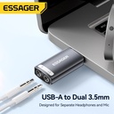 ESSAGER Tarjeta Sonido USB Puertos MIC/AUX