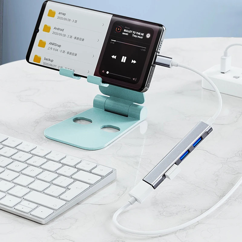 HUB Tipo-C 1 a 4 Puertos USB