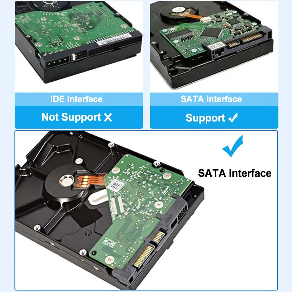 Case Disco Duro HDD/SSD 3.5" Externo con Soporte para Adaptador A/C