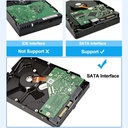 Case Disco Duro HDD/SSD 3.5" Externo con Soporte para Adaptador A/C