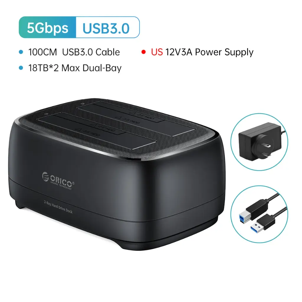ORICO Clonador de Discos Dual-Bay HDD/SSD SATA