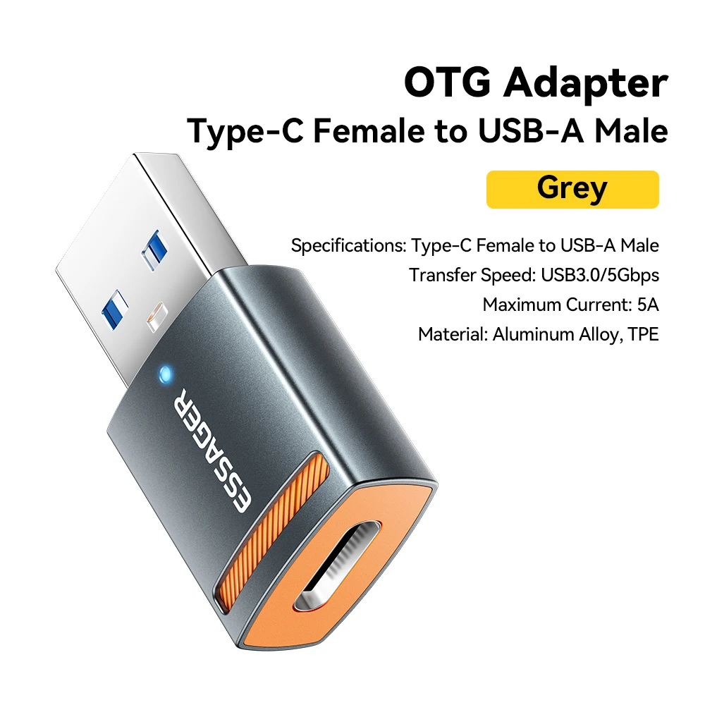 ESSAGER Adaptador OTG Tipo-C-USB