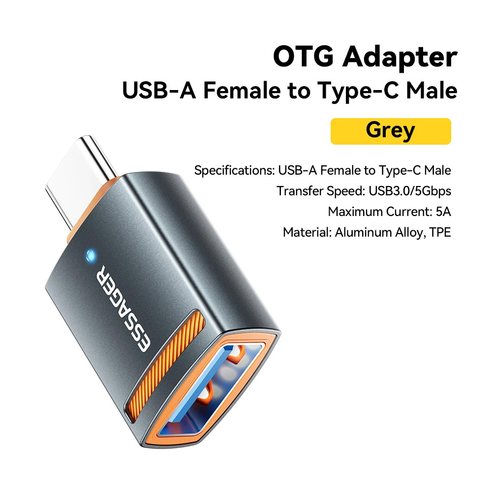 ESSAGER Adaptador OTG USB-Tipo-C