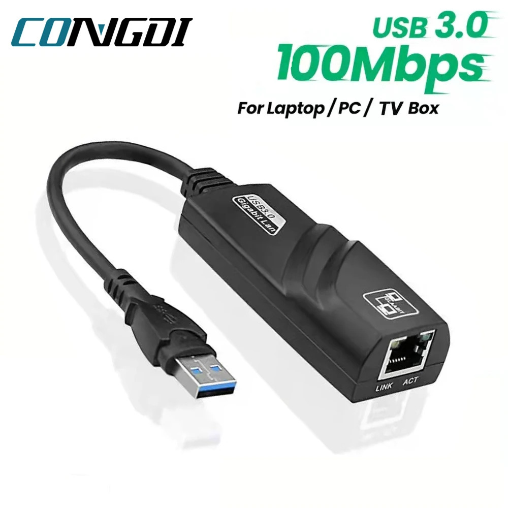 Tarjeta de Red USB 3.0 a RJ45 100Mbps CONGDI